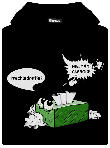 Mám alergiu detská mikina klokanka Black