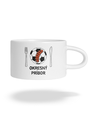 Okresný príbor hrnček makronka White