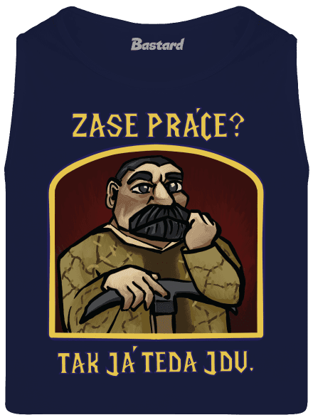 Zase práce? pánske tielko French Navy