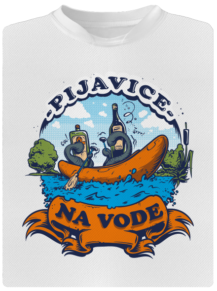 Pijavice na vode detské športové tričko White