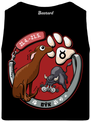 Psí horoskop: Býk pánske tielko Black