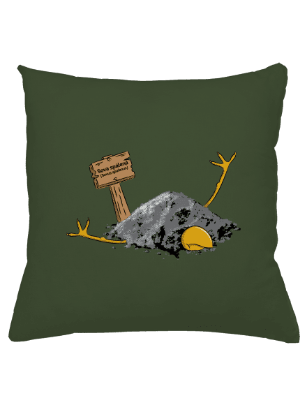 Sova spálená vankúš Olive Green