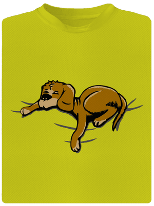 Spiaci pes detské športové tričko Neon Yellow