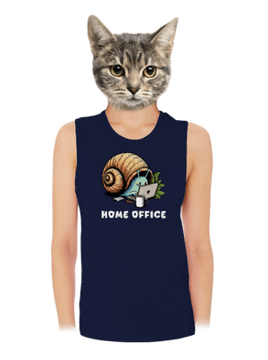 Slimákov home office dámske tielko voľné Navy