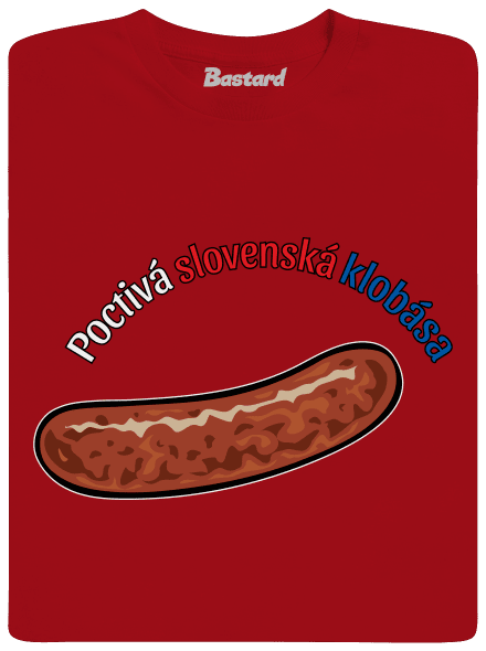 Poctivá buchta a klobása pánske tričko Red