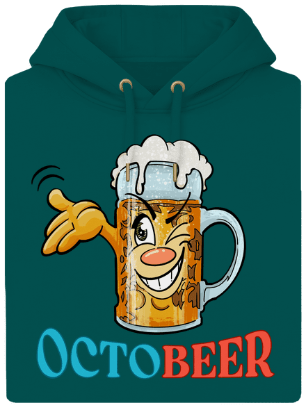 Octobeer unisex mikina premium Emerald Green