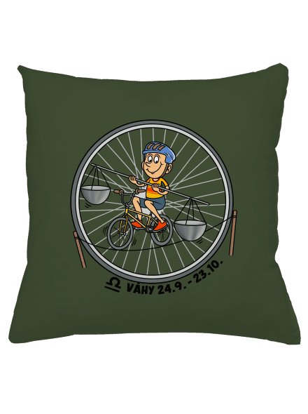 Cyklistický horoskop: Váhy vankúš Olive Green