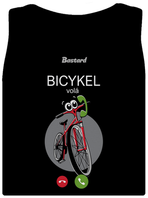 Bicykel volá dámske tielko klasické Black