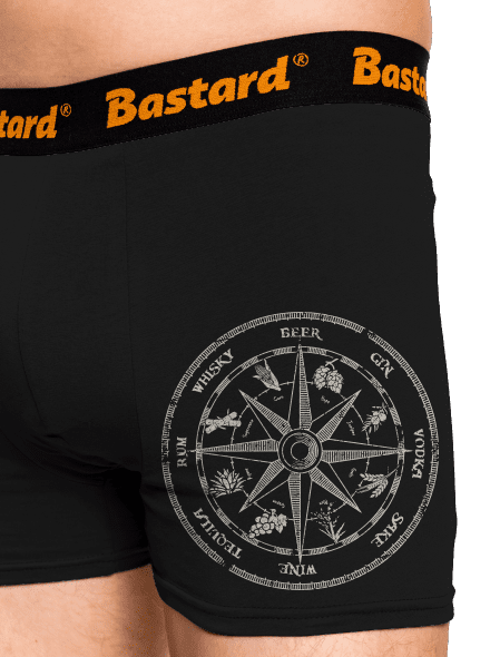 Alkoholický kompas boxerky Black