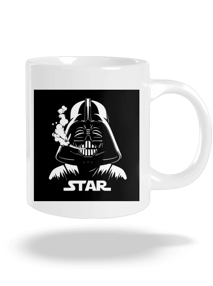 Darth Star veľký hrnček White