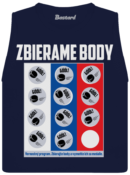 Zbierame body - hokej dámske tielko voľné Navy
