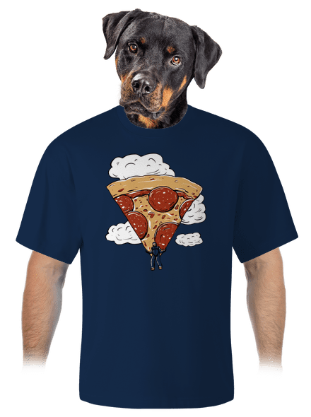 Pizzašutista unisex tričko oversized Midnight Blue