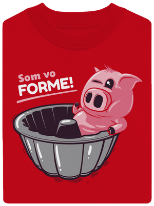 Vo forme unisex mikina bez kapucne Red