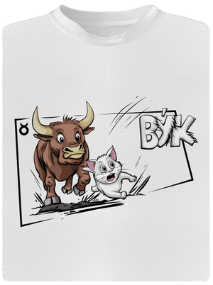 Mačací horoskop: Býk detské športové tričko White