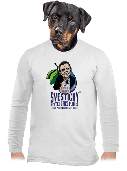 Švestičky pánske dlhý rukáv White