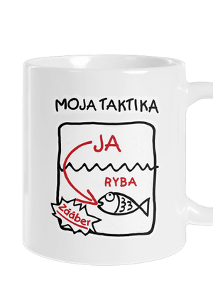 Rybárska taktika klasický hrnček White