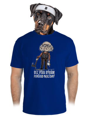 Neklidný bez piva pánske športové tričko Royal Blue Mal