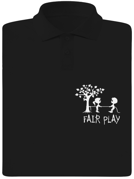 Fair play pánska polokošeľa Black