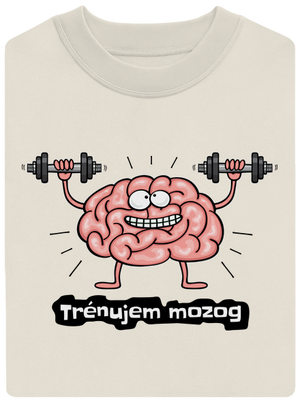Trénujem mozog  unisex mikina bez kapucne Off White