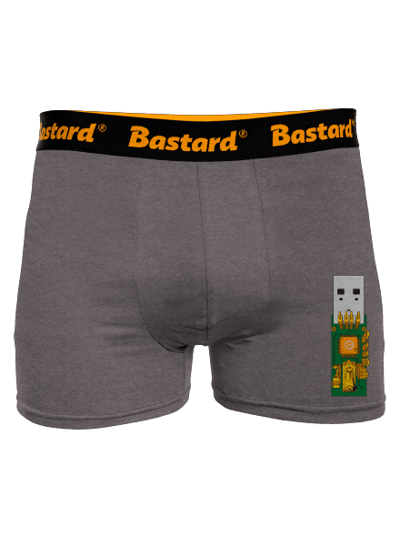 USB city boxerky Gray Melange
