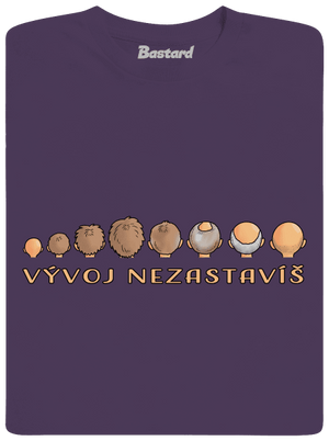 Vývoj nezastavíš pánske tričko Urban Purple