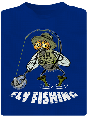 Fly fishing pánske športové tričko Royal Blue Mal