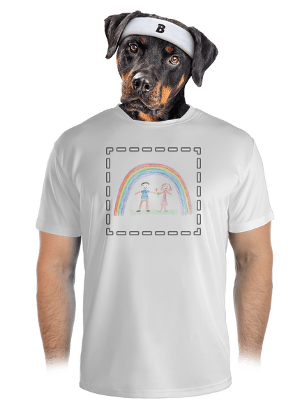 Detské kresby - Nahraj vlastnú pánske športové tričko White