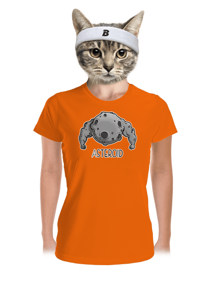 Asteroid dámske športové tričko Neon Orange