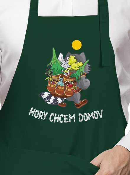 Hory chcem domov zástera Bottle Green