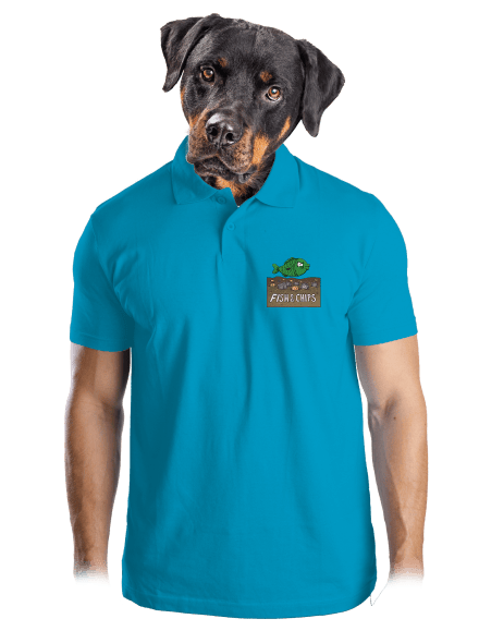 Fish and IT chips pánska polokošeľa Blue Atol