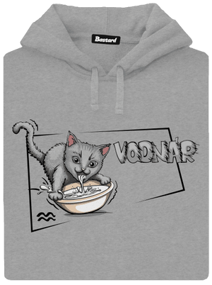 Mačací horoskop: Vodnár pánska mikina klokanka Light Melange