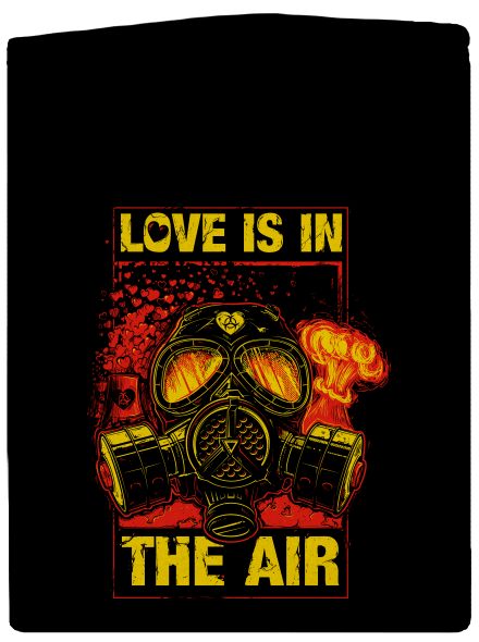 Love is in the Air pánska mikina na zips Black