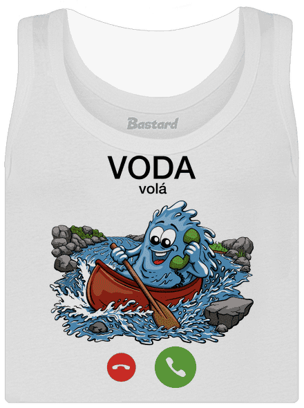 Voda volá dámske tielko klasické White