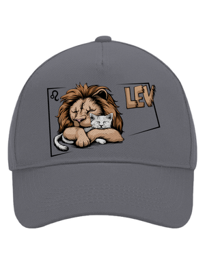 Mačací horoskop: Lev šiltovka baseballka Graphite grey