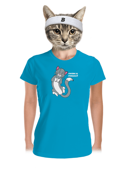 Chcem sa pomazliť dámske športové tričko Blue Atol