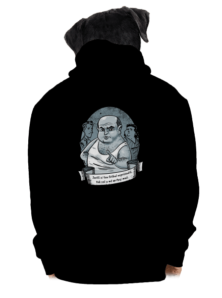 B14: Ecce Homo Homolka pánska mikina na zips Black