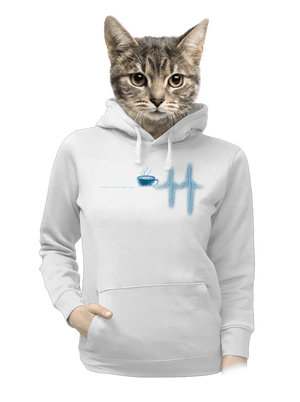 Coffee help dámska mikina klokanka White