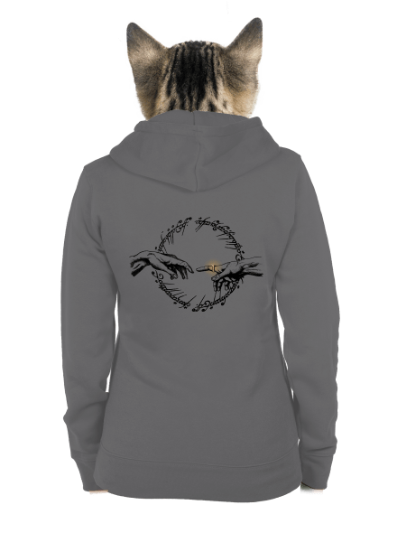 God of ring dámska mikina na zips Steel Gray
