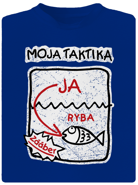Rybárska taktika pánske športové tričko Royal Blue Mal