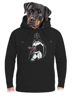 Mrs. Vader unisex mikina premium Dark Black