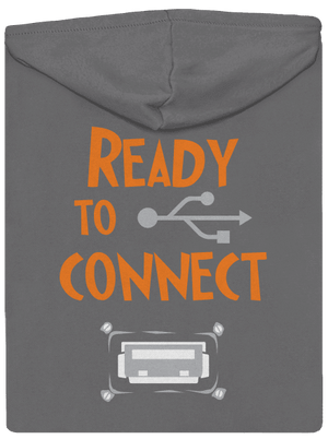 USB pripojenie dámska mikina na zips Steel Gray