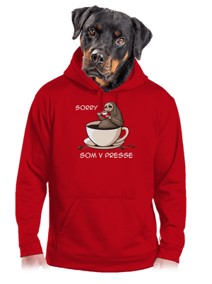 V presse pánska mikina klokanka Red