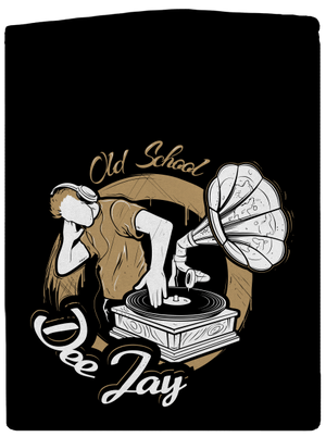 Old school DJ pánska mikina na zips Black