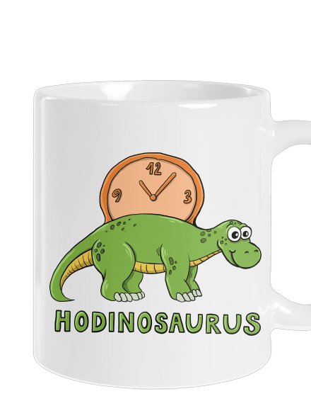 Hodinosaurus klasický hrnček White