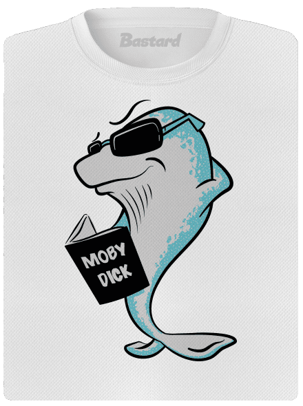 Moby Dick dámske športové tričko White