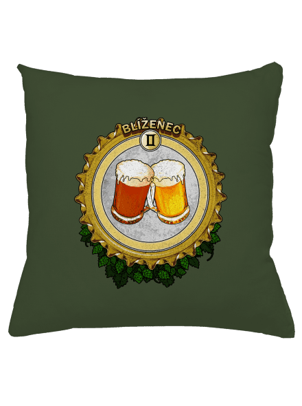 Pivný horoskop: Blíženec vankúš Olive Green