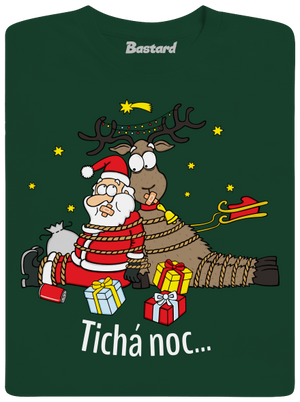 Tichá noc pánske tričko Bottle Green