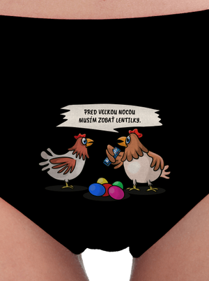 Sliepka pred Veľkou nocou dámske nohavičky Black