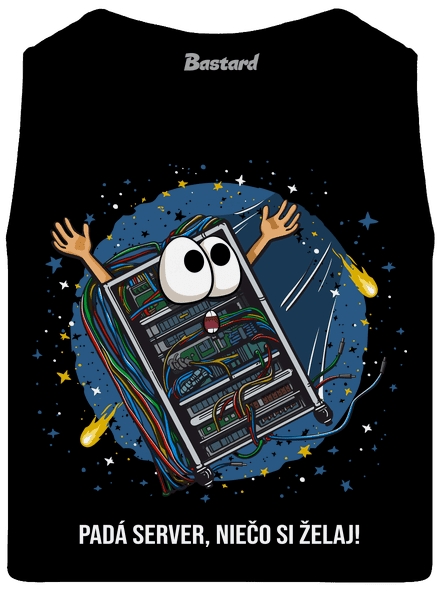Padá server pánske tielko Black