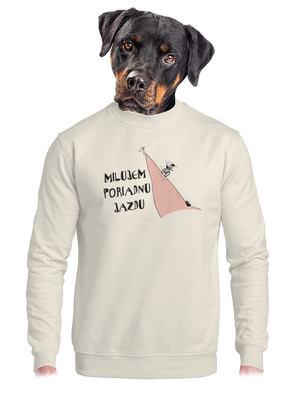 unisex mikina bez kapucne